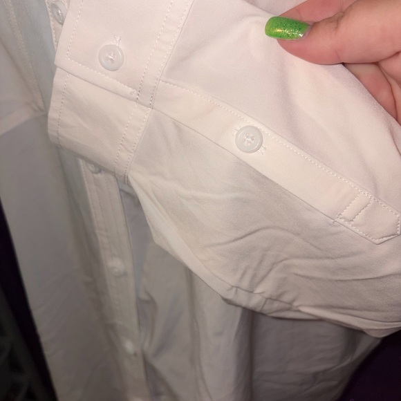 🆕💜 Eddie Bauer Pink Button Down Shirt XXL Stretch Classic Fit Pockets - Picture 9 of 14